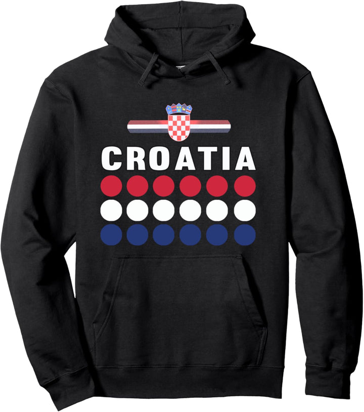 Croatia National Pride Croatian Flag-style Pullover Hoodie