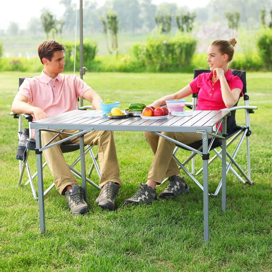 KingCamp Campingtisch Camping Rolltisch Klapptisch Garten Falttisch Alu 107x70cm
