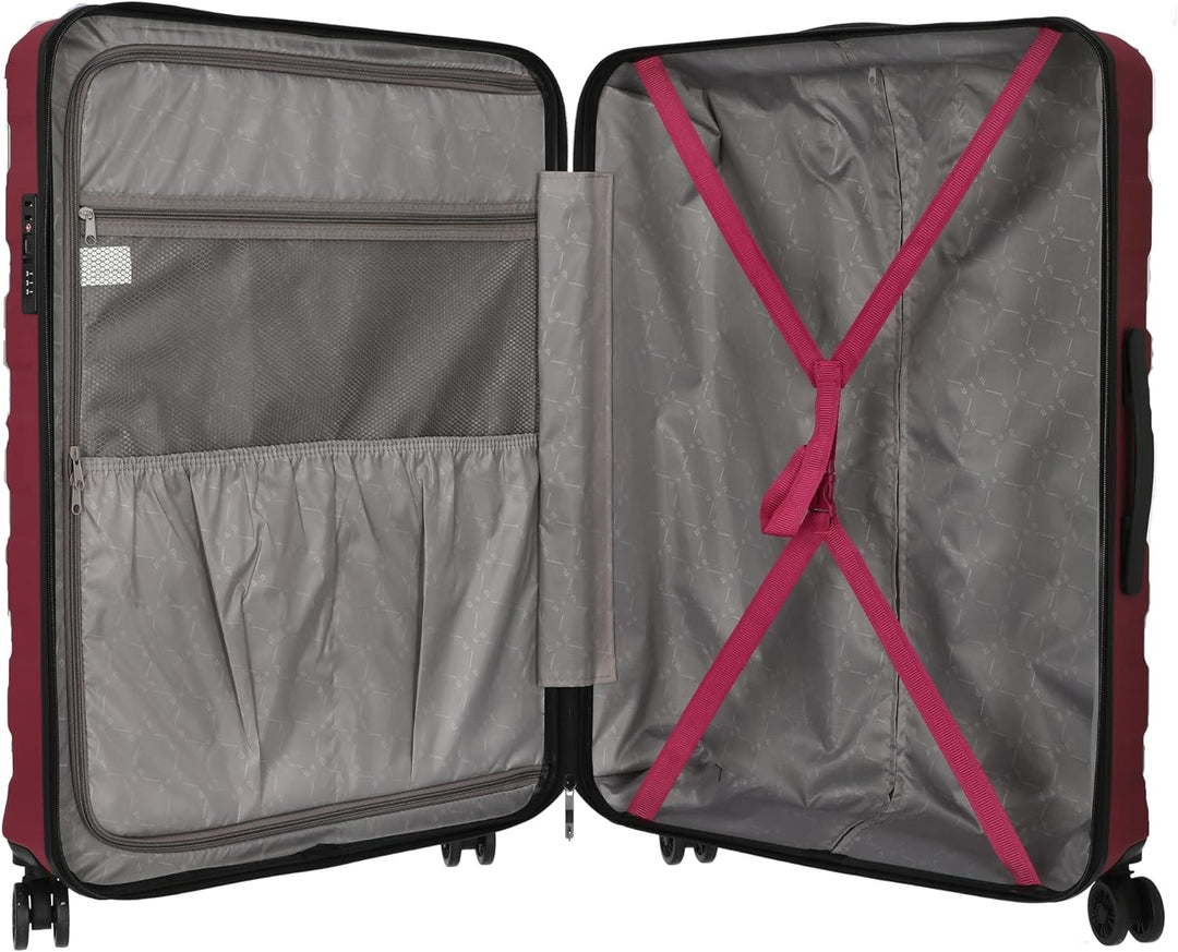 D&N Travel Line 2400-4-Rollen-Trolley L 78 cm pink, Pink