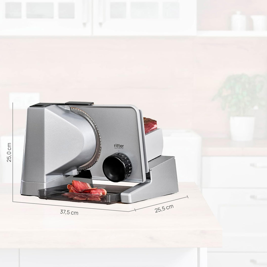 ritter solida 4 Duo Plus, Elektrischer Allesschneider & Brotschneidemaschine aus Vollmetall, Made in