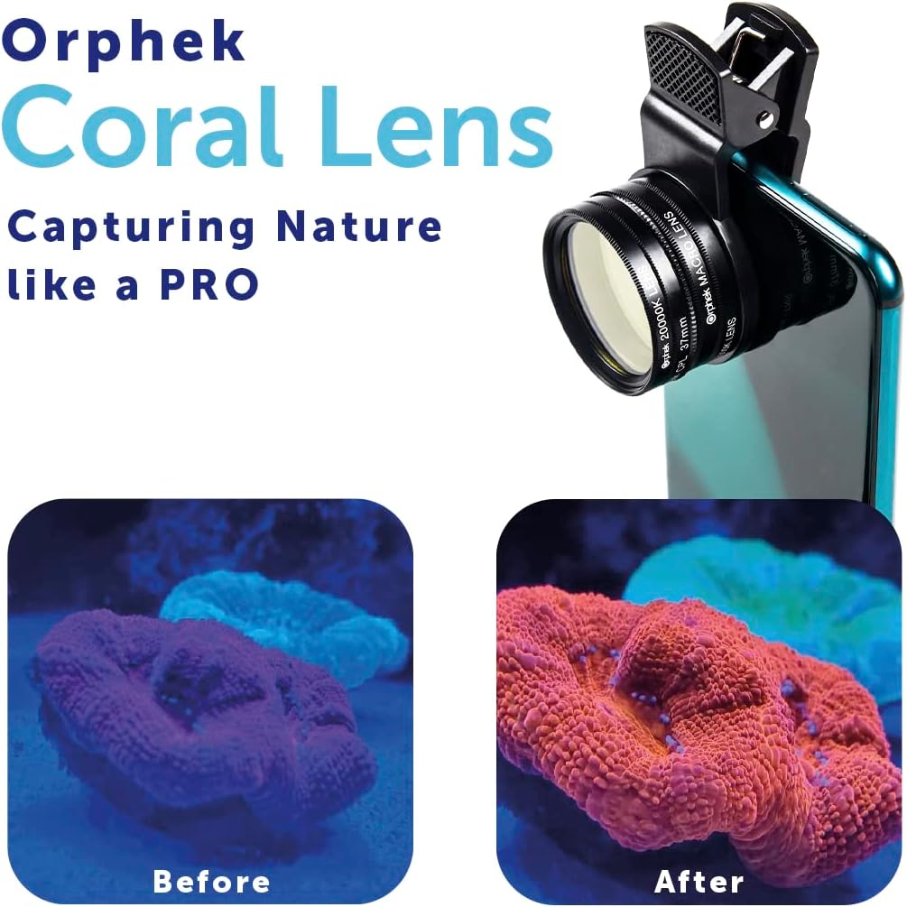 Orphek Objektiv – Kit für Smartphones – 4 enthalten: Makro, CPL 37mm polarisiert, 15.000K Orange, 20
