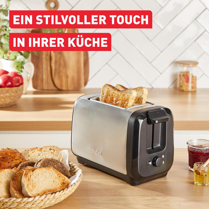 Tefal Subito Doppelschlitz-Toaster, mit Brötchenwärmer, schnelleres Toasten, energiesparend, extra h