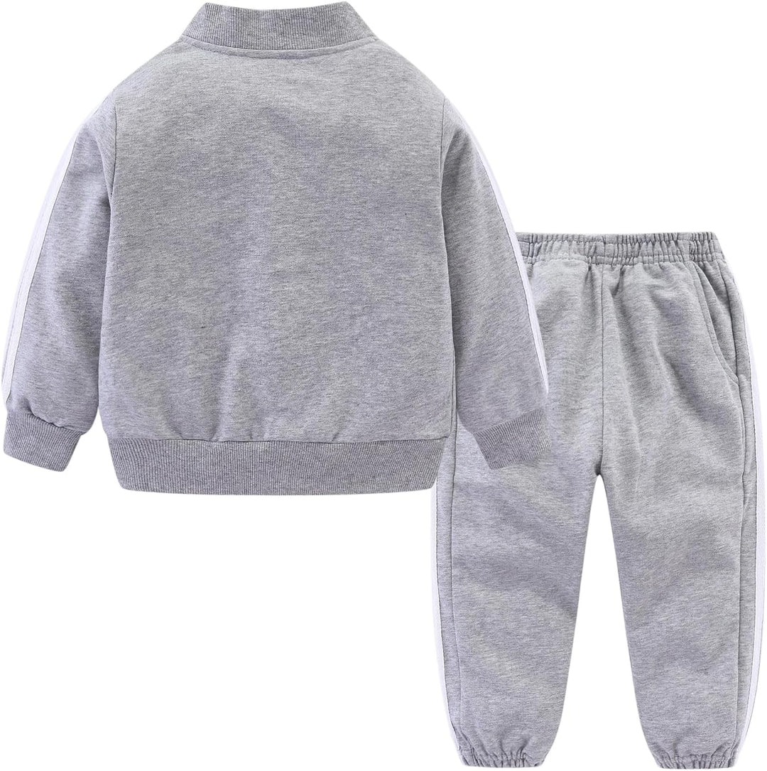 Mud Kingdom Kleine Jungs Jogger Set Langarm-Freizeitoberbekleidung Lässiges Grau 2 Jahre, Lässiges G