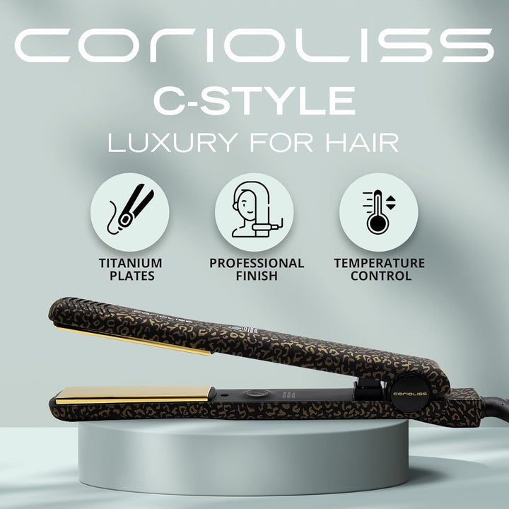 Corioliss C-Style | Haarglätter mit Titanplatten | Temperatur 165–220°C | Ionen-Technologie | Glätte