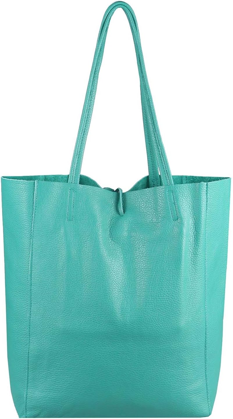 OBC Made in Italy Damen Leder Tasche XXL DIN-A4 Shopper Tote Hobo Bag Henkeltasche Handtasche Umhäng