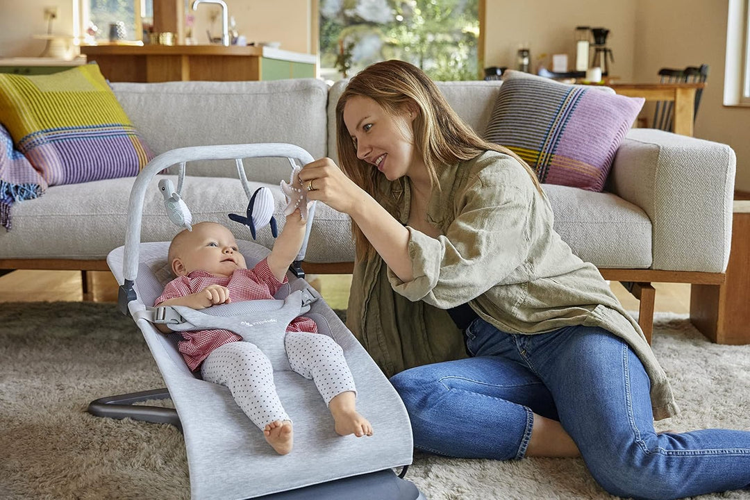 Ergobaby 3-in-1 Evolve Bouncer, Ergonomische Babywippe für Neugeborene ab Geburt bis zum Kleinkind,