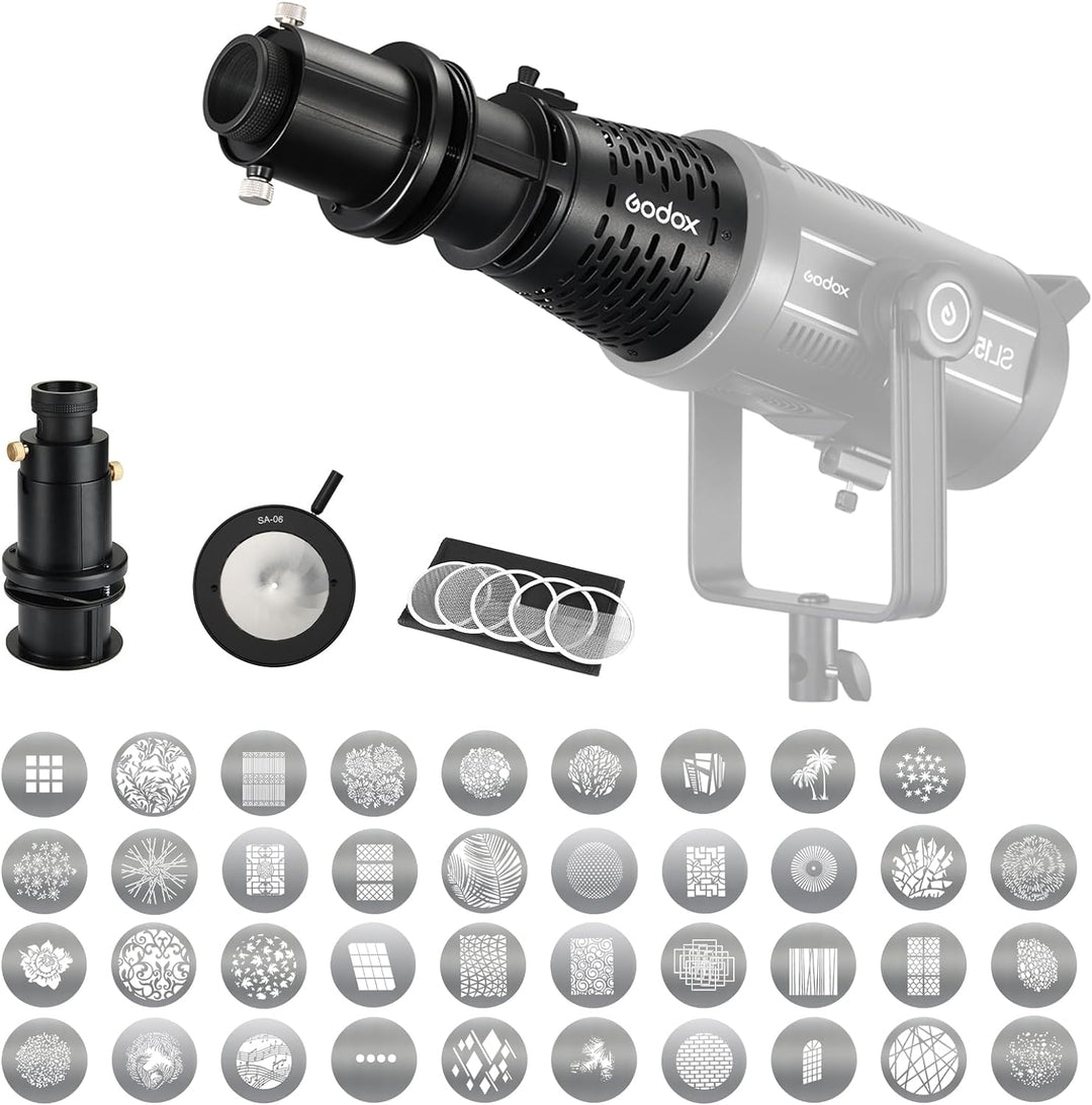 Godox SA-17 Optischer Snoot Bowens Mount Optical Kit für Godox SA-P Projektionsaufsatz auf Bowens Mo