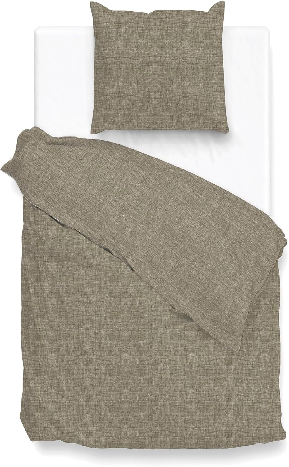 Zohome Lino Bettbezug - 135x200-220 cm – Baumwolle – Hochwertige Bettwäsche mit Uni Motiv – Weich, A
