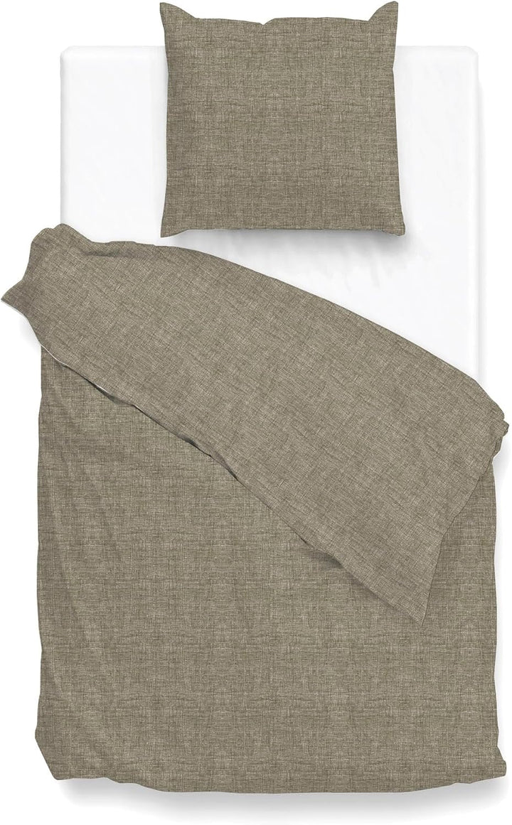 Zohome Lino Bettbezug - 135x200-220 cm – Baumwolle – Hochwertige Bettwäsche mit Uni Motiv – Weich, A