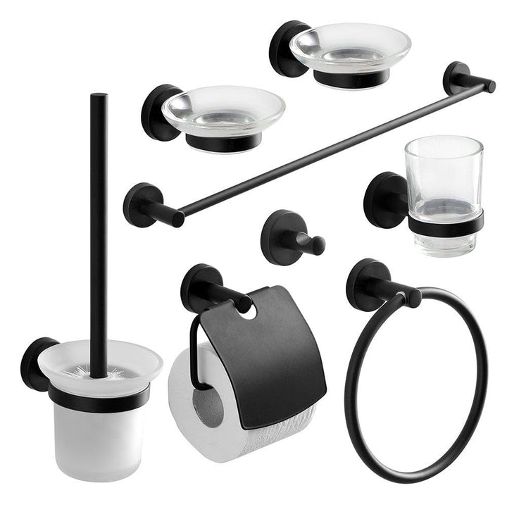 KOMPLETTES Bad-Accessoire-Set MATTSCHWARZES Finish | Necessary