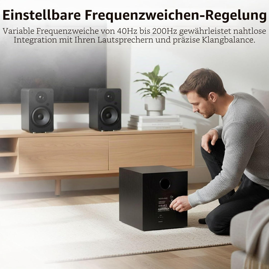 VULKKANO SUB12 Aktiver Subwoofer, 30 Hz - 200 Hz