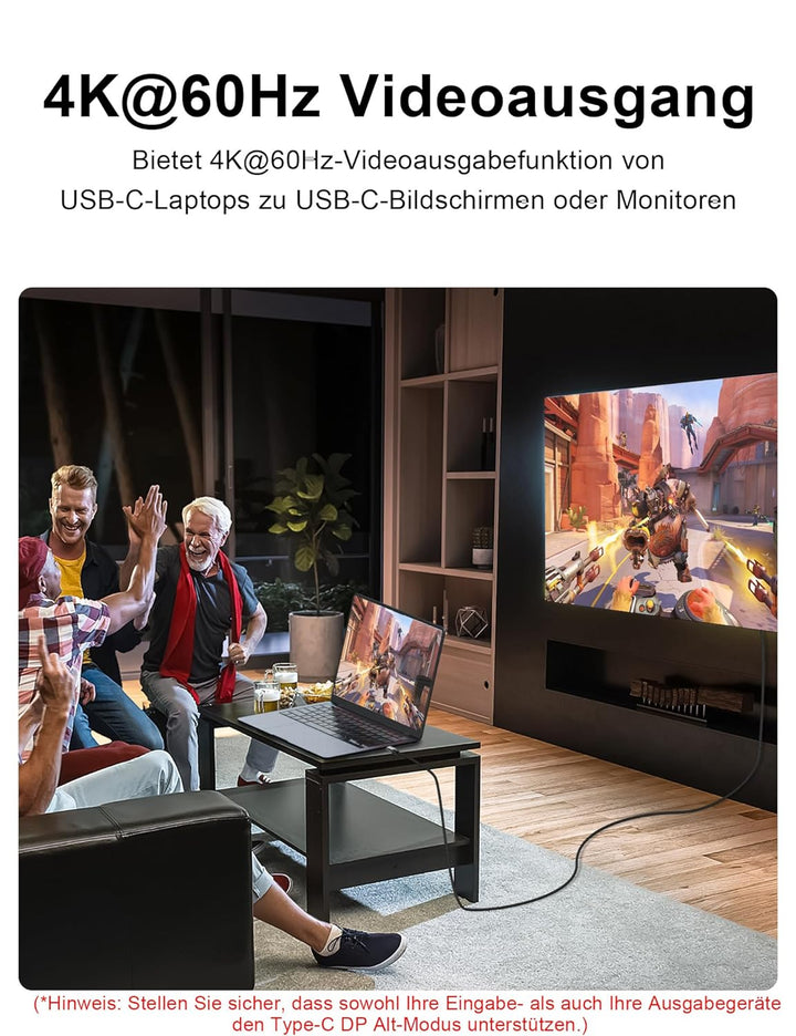 CAKOBLE 2Pack USB C Kabel 5m, usb c auf usb c kabel 3.1 Gen2 Typ C,10 Gbps Datenübertragung,100W 20V