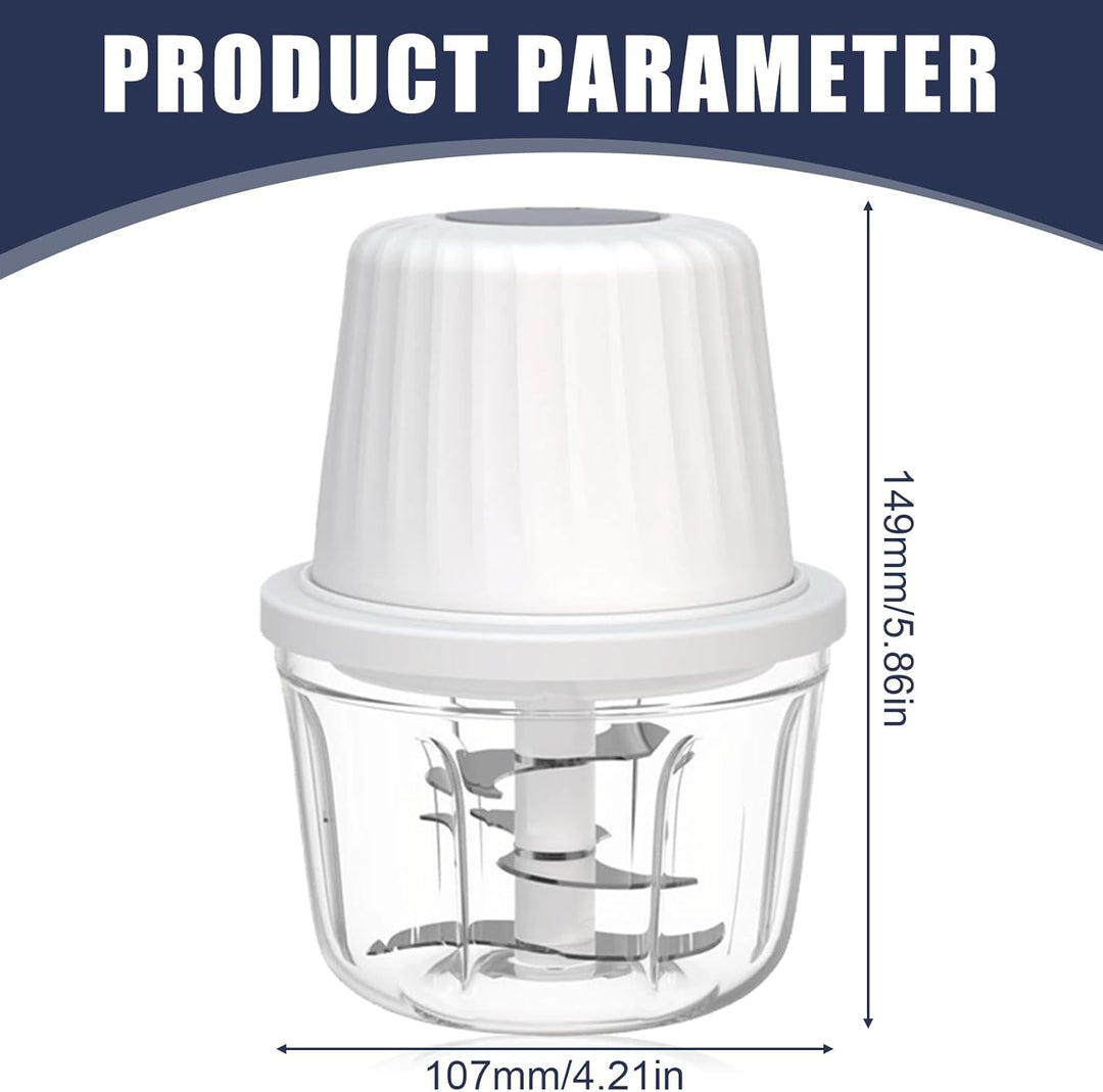 Zwiebelschneider Elektrisch, 400ml Zwiebel Zerkleinerer Elektrisch Multizerkleinerer Küche Aufladbar