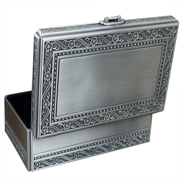 Infinite U Vintage-Stil-Antik-Silber-Skulptur, einfach, gross, rechteckig, für Damen/Mädchen, Schmuc