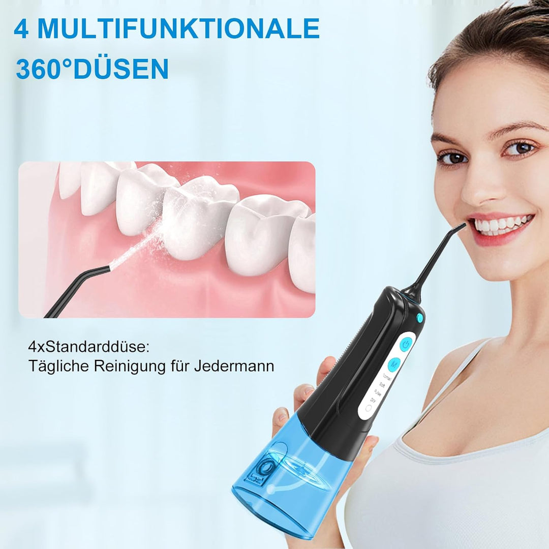 SURFOU Munddusche Kabellos Water Flosser for Teeth, Elektrische Oral Irrigator Wasserflosser für Zäh
