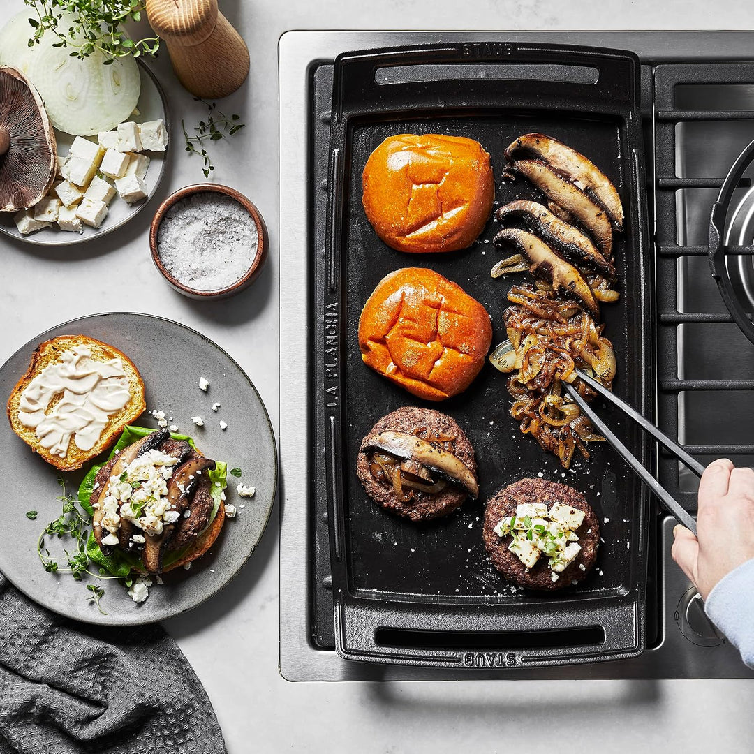 STAUB Grillplatte aus Gusseisen, 47 x 24,9 cm