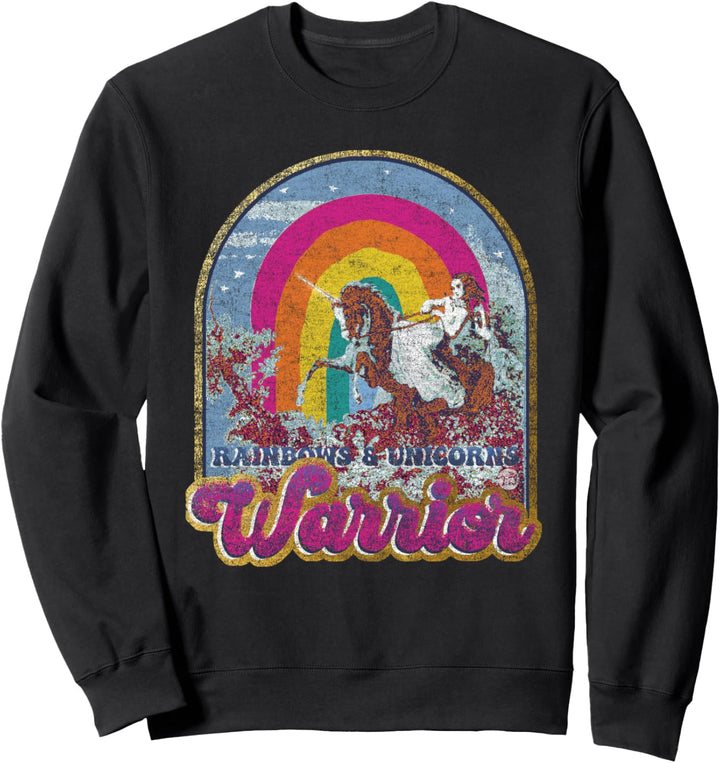 Rainbow & Unicorn Warrior – Kunstvolle Grafik-Mode Sweatshirt