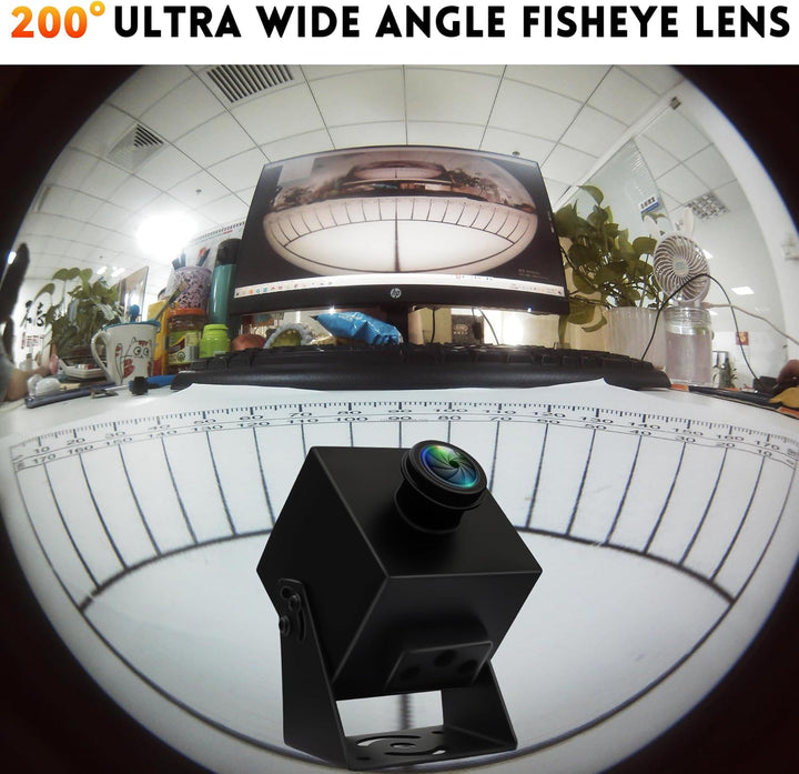 ELP 8K USB Kamera 48MP 6000P Ultra HD USB Webcam mit 200 Grad Weitwinkel Fischaugenobjektiv PC Compu