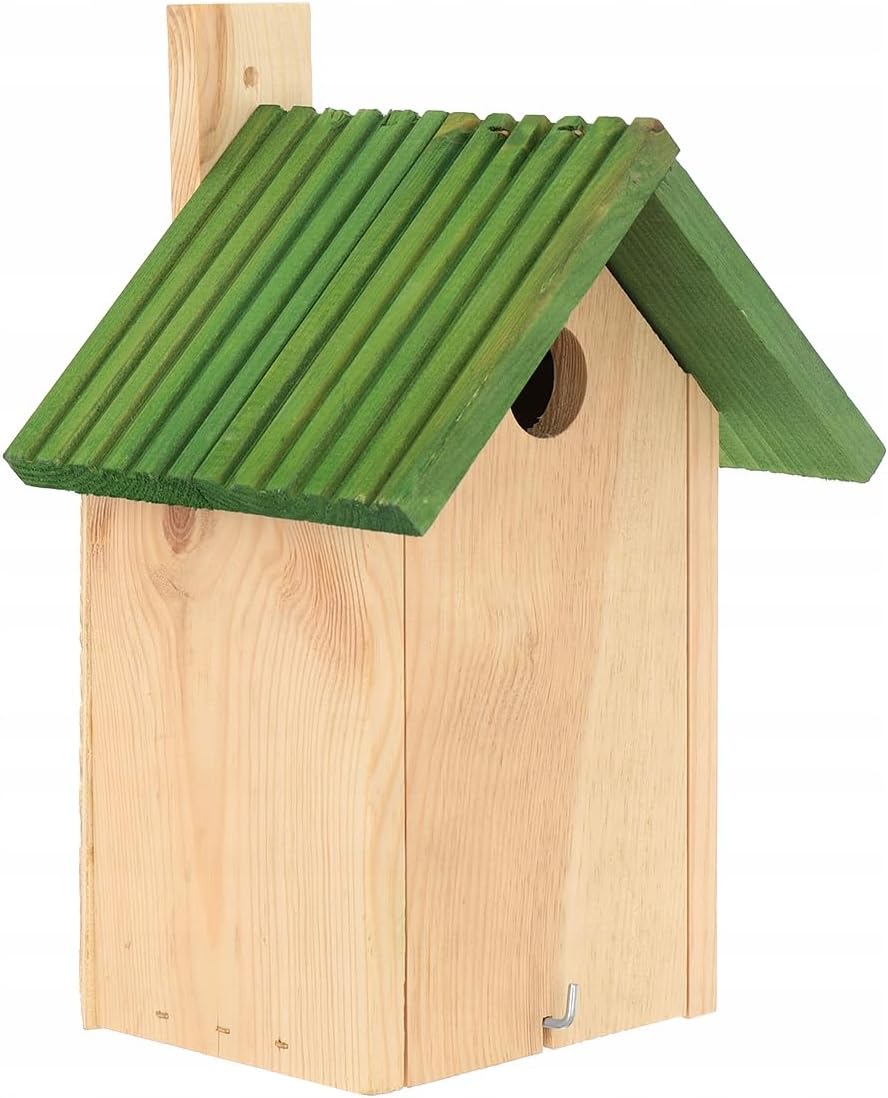 MAZUR 4X Nistkasten zum Aufhängen | Vogelhaus | grün | Nistkästen | handgemacht in Europa | für Meis
