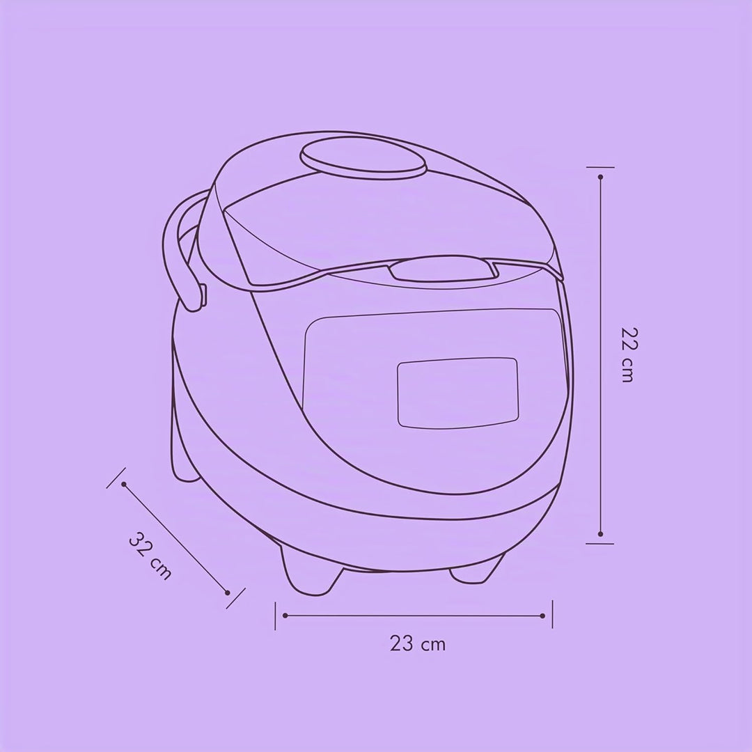 REISHUNGER Digitaler Reiskocher klein, mint| 0,6 L bis 3 Personen | Warmhaltefunktion, Timer & Premi