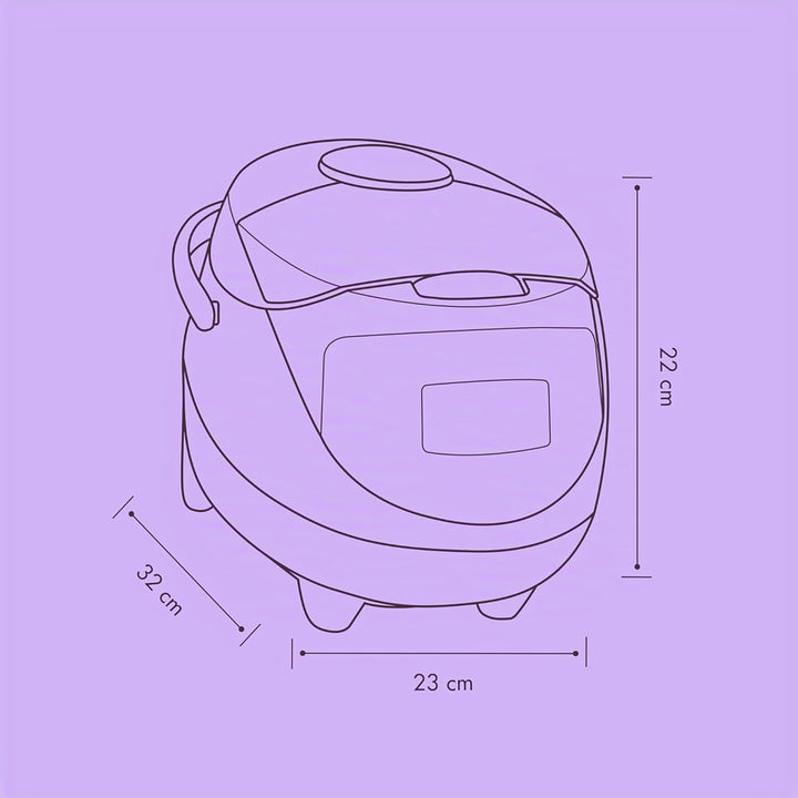 REISHUNGER Digitaler Reiskocher klein, mint| 0,6 L bis 3 Personen | Warmhaltefunktion, Timer & Premi