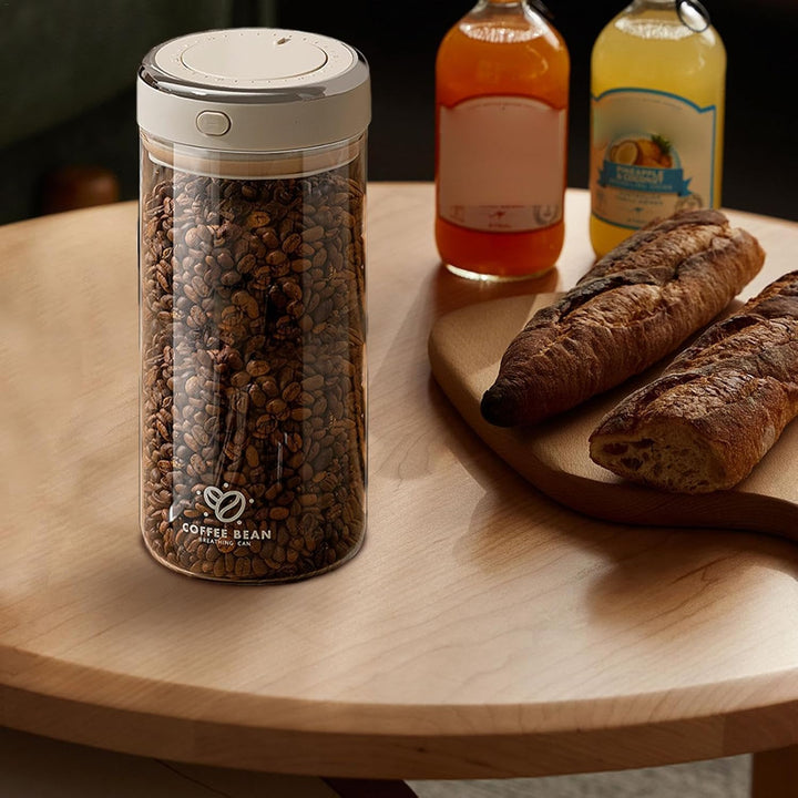 Kaffeebohnen Aufbewahrung, Glas Frischhaltedose Auslaufsicher Vakuum Kaffeedose Luftdicht Kaffee Vor
