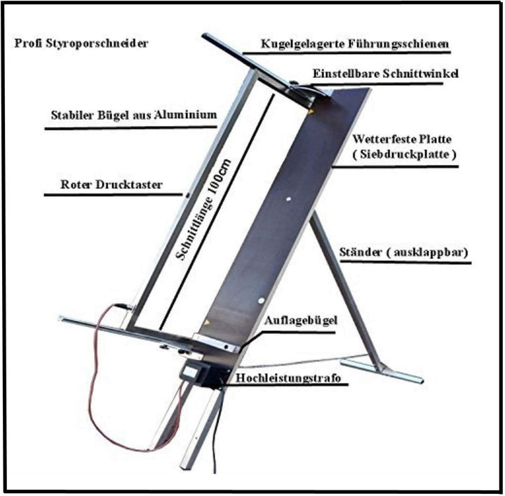 Styroporschneidegerät Styroporschneider Thermosäge Styropor Cutter Werkzeuge + 5 Extra Glühdrähte -