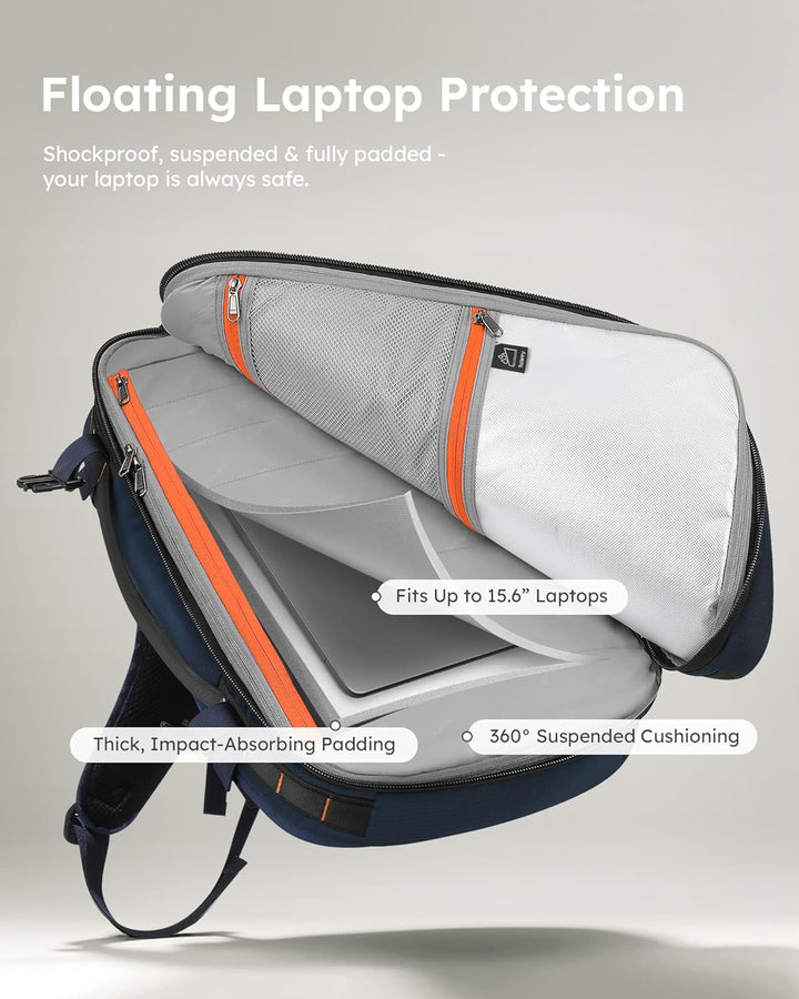 Tolaccea Reiserucksack, Handgepäck Flugzeug, TSA Freundlich Handgepäck Rucksack 35L-45L, Travel Back