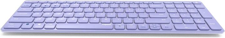 Rapoo E9700M kabellose Tastatur Wireless Keyboard wiederaufladbarer Akku flaches Aluminium Design DE