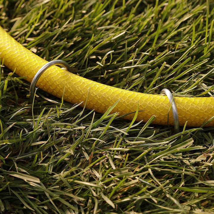 GardenMate 1000 Stück Erdanker verzinkt 150 mm lang 25 mm breit Ø 2,9 mm Bodenanker Rundkopf Stahl v