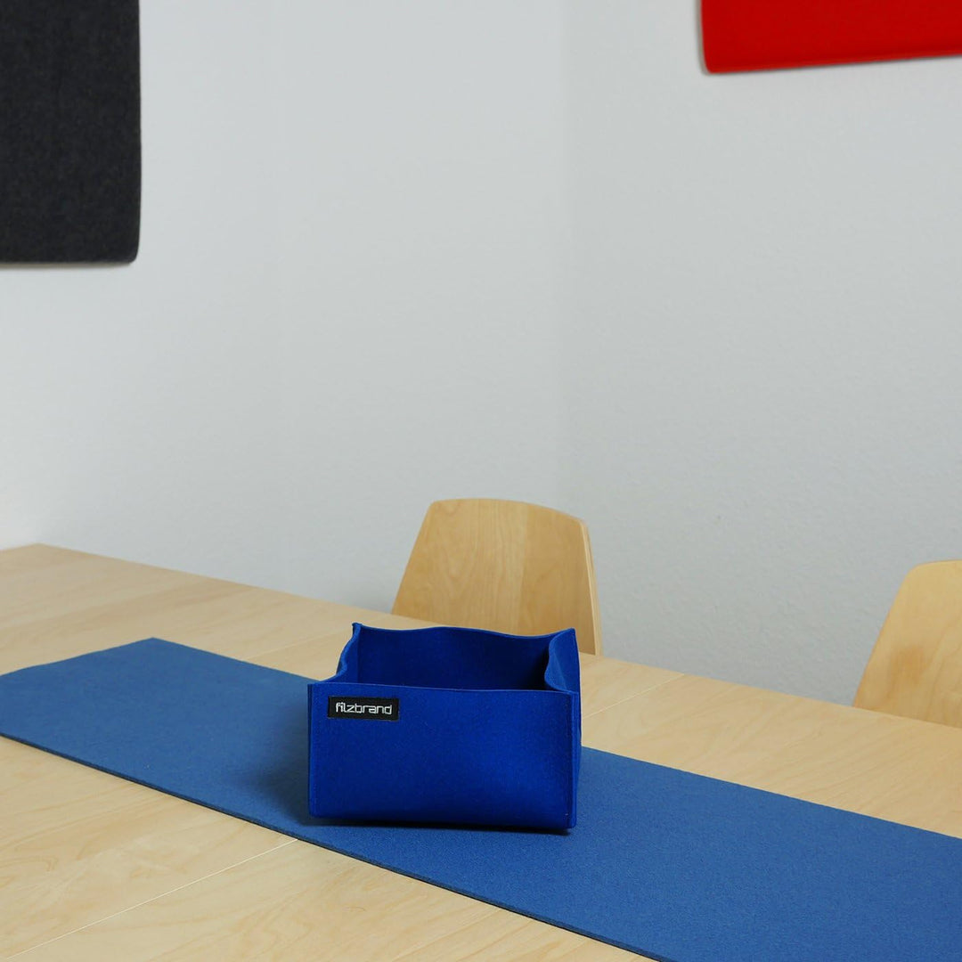 Dekoschale / Korb aus Designfilz von filzbrand, mittel, blau, Blau