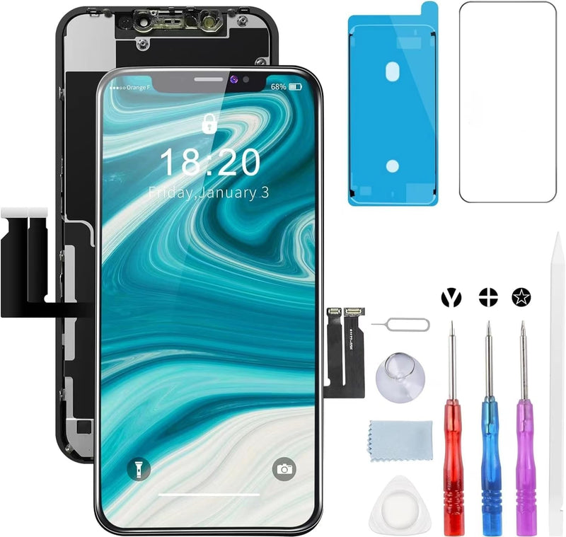 Beefix Kompatibel für iPhone XR Display 6,1", LCD Touch Digitizer Ersatzdisplay Komplette Reparaturs