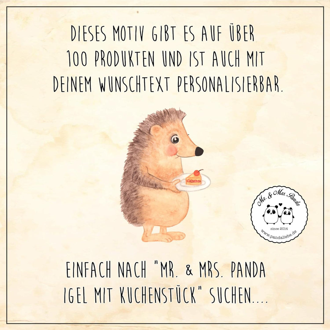 Mr. &amp; Mrs. Panda Motiv WC Sitz Igel mit Kuchenstück - Geschenk, Gute Laune, Klodeckel, Tiermotive, T