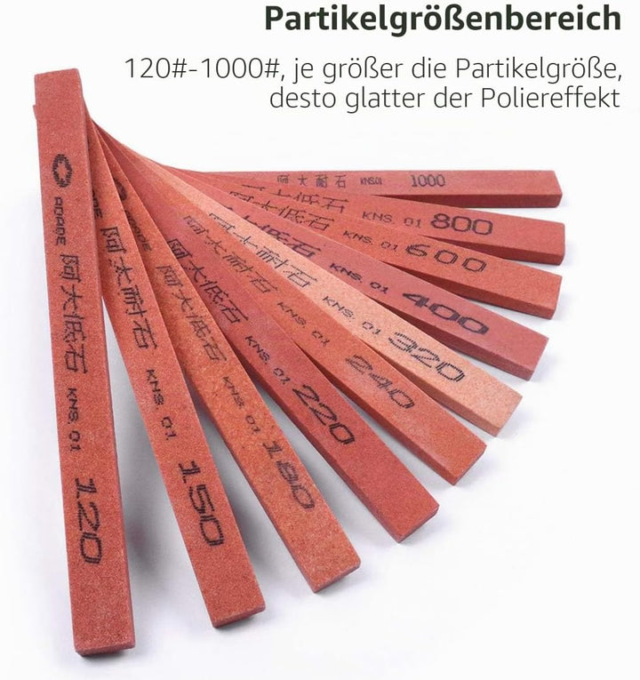 ATOPLEE 120/150/180/220/240/320/400/600/800/1000# Schleifstein Messerschärfer [10pcs Alle Grössen]