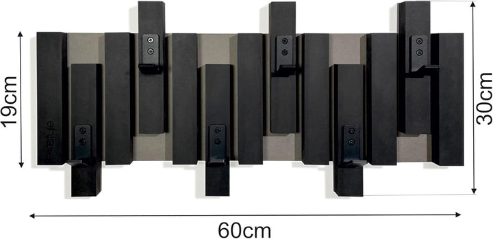 FLEXISTYLE Kleiderhaken Wand Wandgarderobe design Lamellen Flurgarderobe Garderobe Flur Holz MDF des