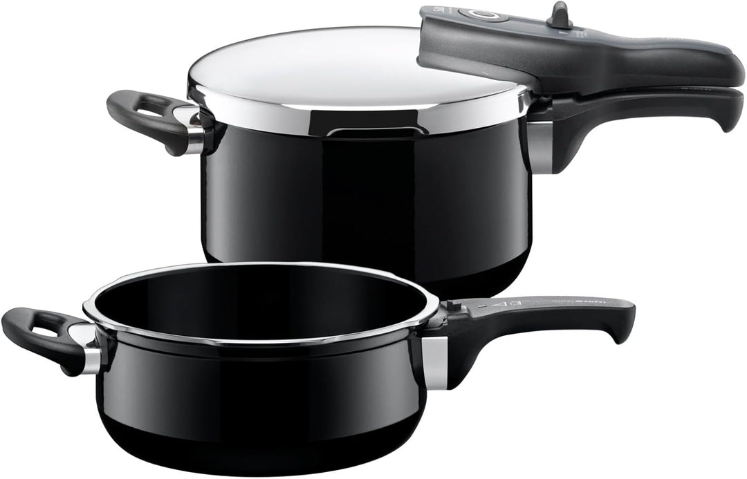 Silit Sicomatic t-plus Schnellkochtopf Set 2-teilig 4,5l + 3,0l, Schnelltopf 22 cm, Silargan Funktio