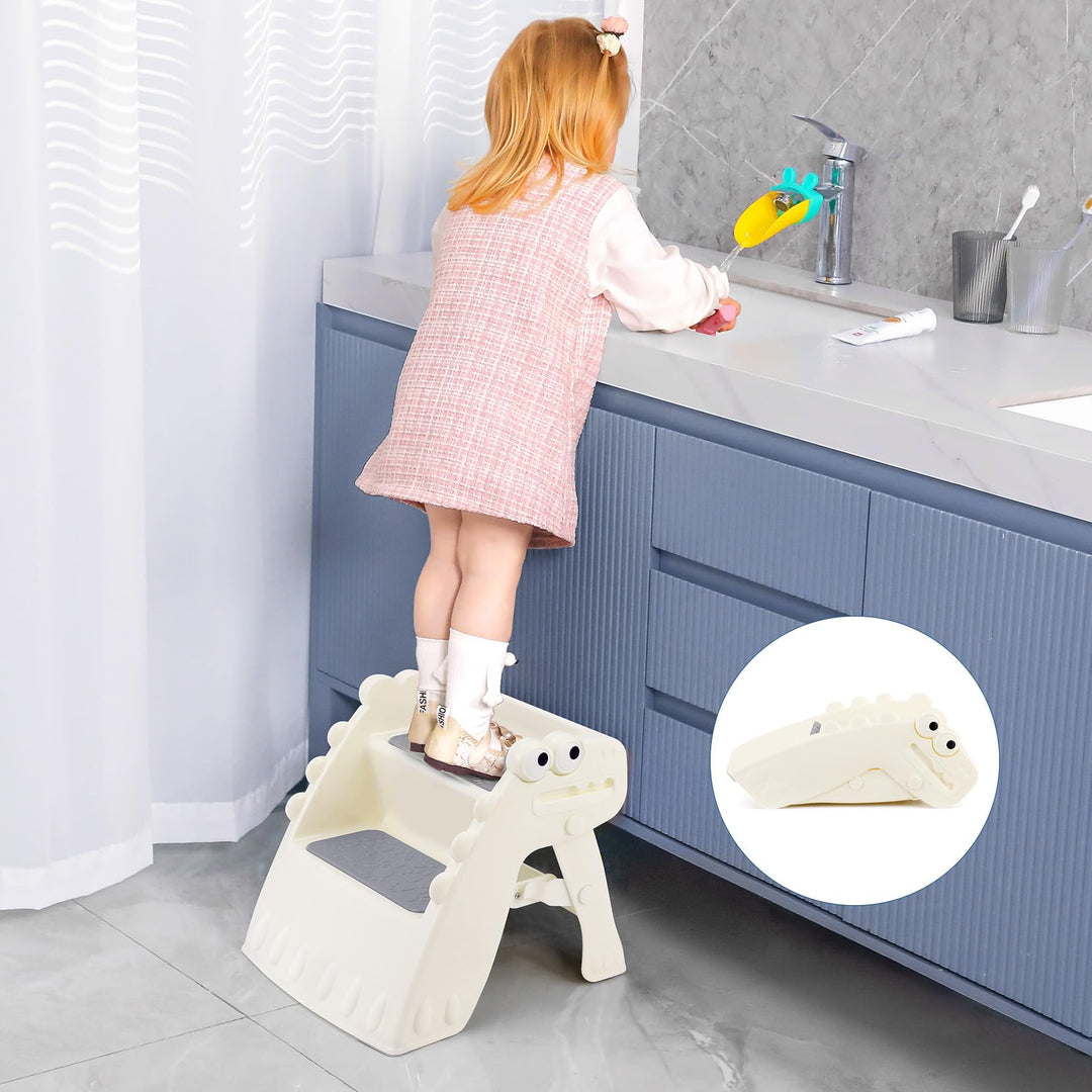 Tritthocker Kinder Hocker Kinder Klappbar Tritthocker Kinder 2 Stufen, Rutschfester Hocker Kinder Ba