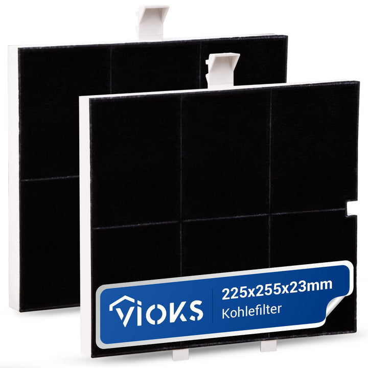 VIOKS 2x Kohlefilter Dunstabzugshaube 255x225x23mm Ersatz für Balay 00361047 361047 FKS170BSH DHZ513