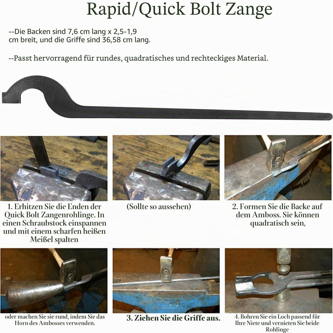 Rapid Zangen Bundle Set Fünf Arten DIY Schmiedzangen mit Nieten, Rapid Bolt Zangen/Flachbackenzangen