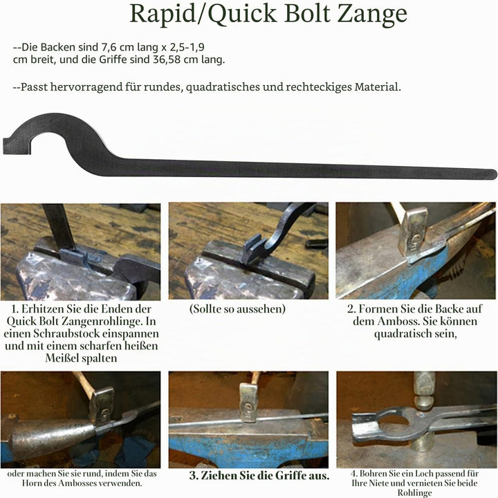Rapid Zangen Bundle Set Fünf Arten DIY Schmiedzangen mit Nieten, Rapid Bolt Zangen/Flachbackenzangen
