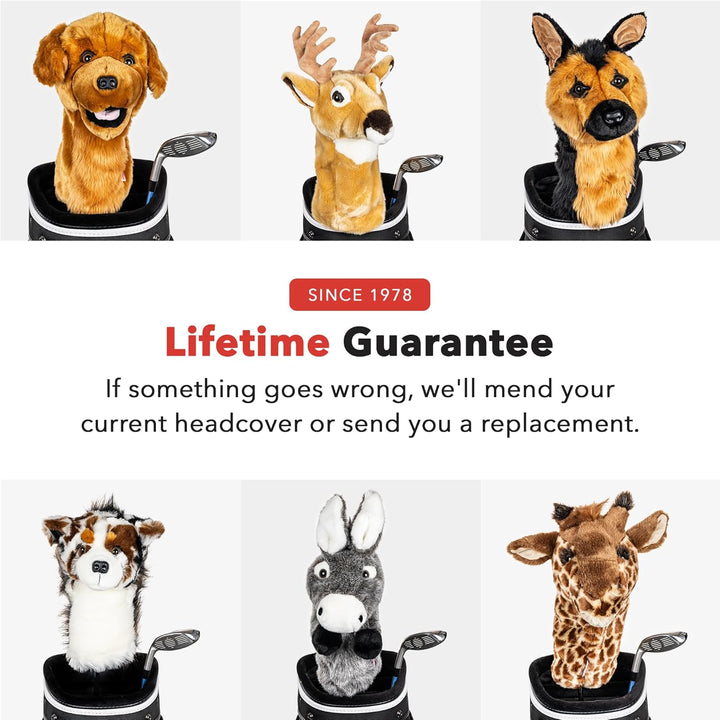 Daphnes Schlägerhauben aus der Serie Cats & Dogs Braun, Schwarz, Braun, Weiß mit Tiermotiv