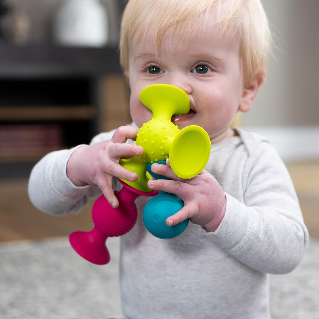Fat Brain GREFA089-1 Pip Squigz Toy pipSquigz Rasselsaugnäpfe, pipSquigz Rasselsaugnäpfe
