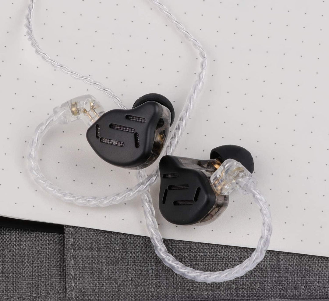 Linsoul KZ Zax 1DD+7BA Hybrid Driver HiFi in-Ear Earphones with Zin Alloy Shell, Detachable 2 Pin 0.