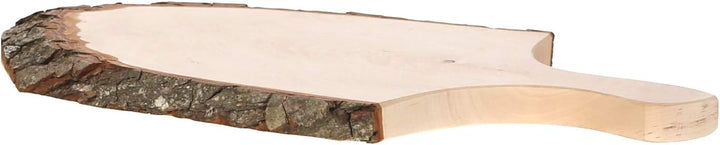 Griff-Rindenbrett oval - Holzbrett Wurstbrett Käsebrett, Brettgrösse:ca. 50 x 24 x 2 cm, ca. 50 x 24