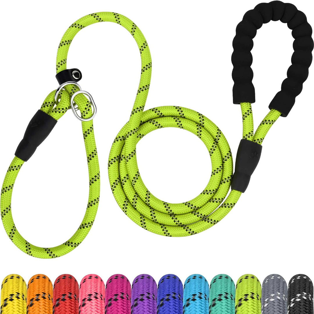 TagME Retrieverleine mit Zugstopp,Reflektierende Seilleine 185 cm Moxonleine,Weicher gepolsterter Gr