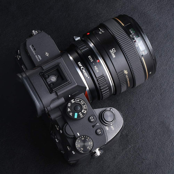 K&F Concept EOS-NEX Adapter Objektivadapter für Canon EOS an Sony Adapter Ring (Keine elektronische