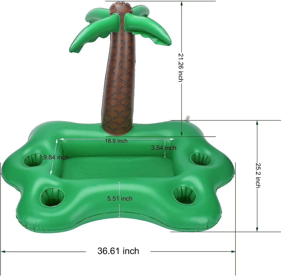 Aufblasbare Palme getränkekühler,Aufblasbar Palme Pool Getränkehalter - Tragbar Und Leicht Schwimmen