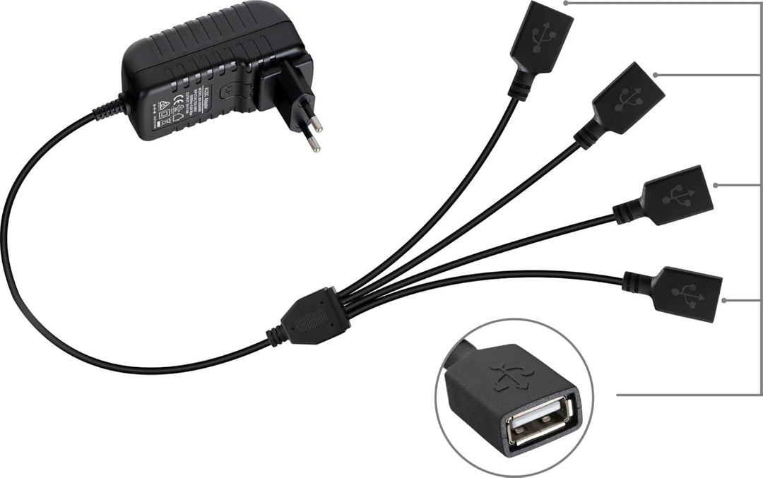 Pronomic SDC-1640 USB-C Ladegerät für Silent Disco V2 Kopfhörer - Mehrfach-Ladestation mit 16 Ports,