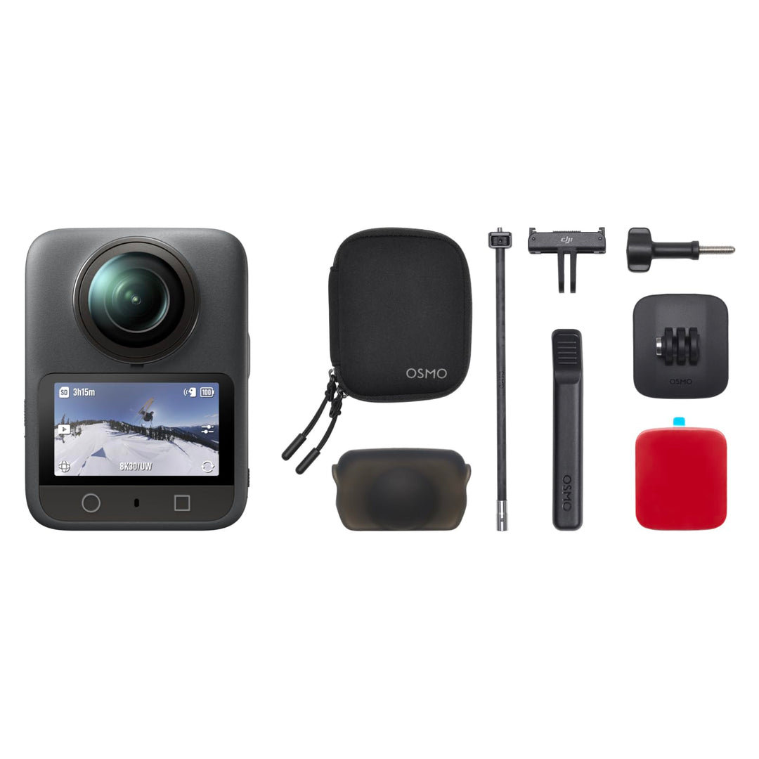 DJI Osmo 360 Third-Person Helmhalterung Combo, 360 Kamera mit 1-Zoll 360° Aufnahmen, Natives 8K 360°