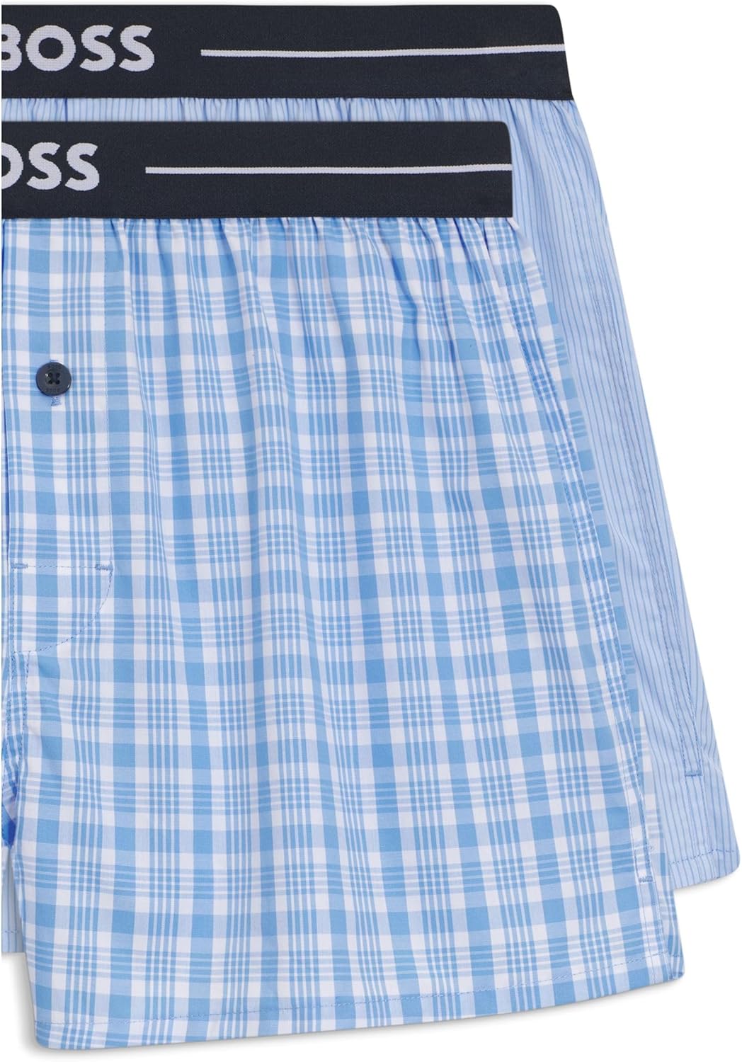 BOSS Herren Boxershorts, 2er Pack S New - Open Blue471, S New - Open Blue471
